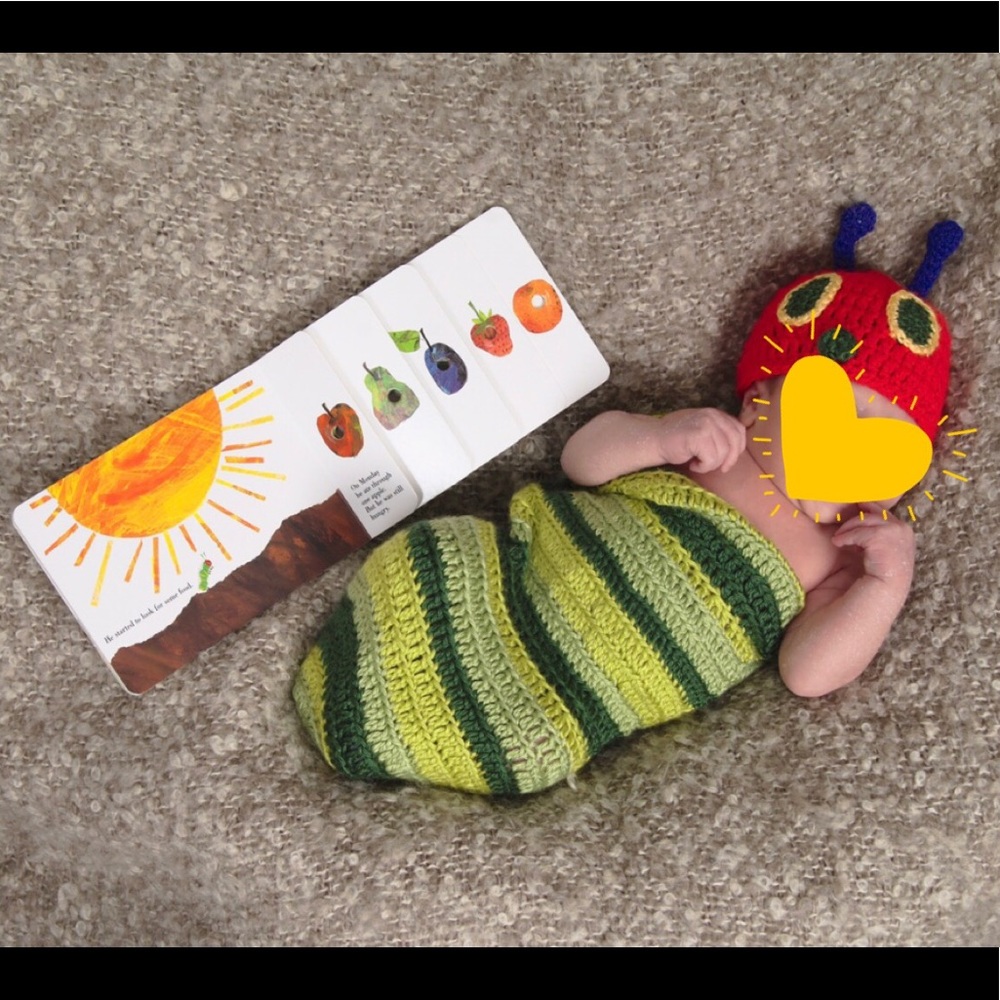 Handmade crochet Caterpillar set